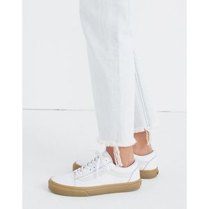 MADEWELL x VANS Old Skool White Leather Sneakers